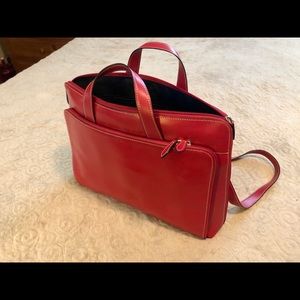 LODIS Ital.leather briefcase w/padded laptop comp.